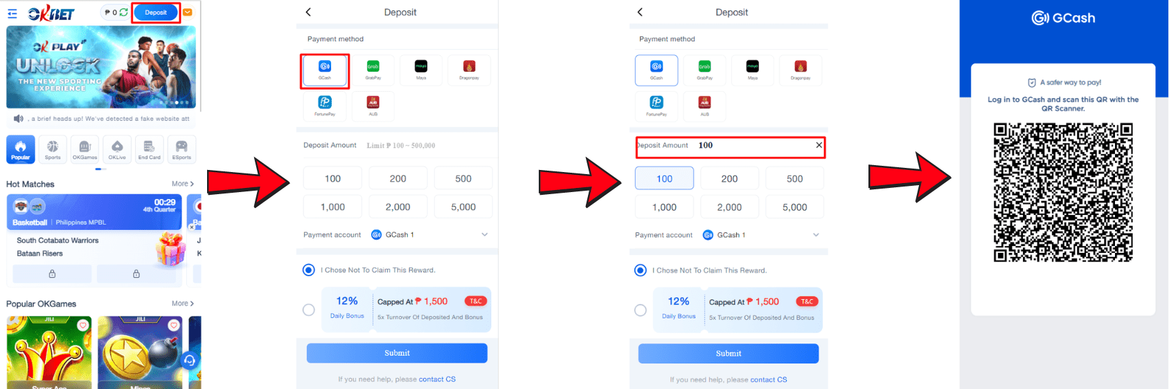 okbet Deposit GCash